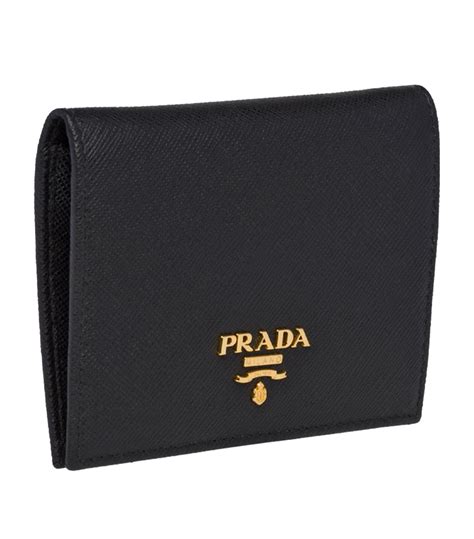 prada small saffiano leather bifold wallet